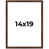 PosterPalooza | Classic Modern Brown Picture Frame - UV Acrylic, Foam Board Backing, Hanging Hardware - 2 of 4
