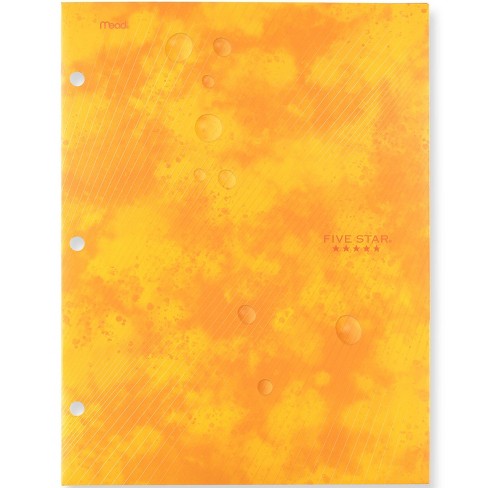 Five Star Active 2 Pocket, 3 Hole Punched, Orange Folder