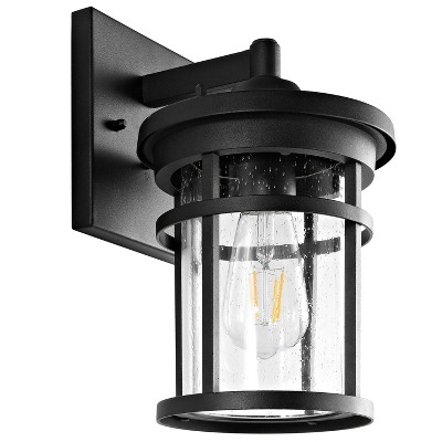 Senta Outdoor Wall Lantern - Black - Safavieh