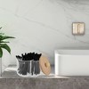 Unique Bargains Acrylic Cotton Swab Holder Bathroom Transparent Wood-Tone 1 Pc - 2 of 4