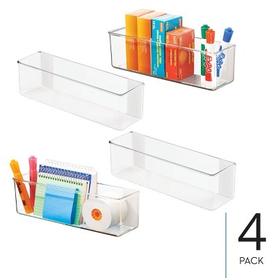 iDESIGN Adhesive Organizer Bin for Kitchen - Set of 4 - Clear — фото 2
