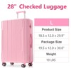 1/3 PCS Expandable ABS Hard Shell Luggage Set with Double Spinner Wheels and TSA Lock - ModernLuxe - 3 of 4