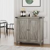 WhizMax Farmhouse Sideboard Buffet Cabinet, Small Storage Cabinet with 2 Doors and Adjustable Shelves - 4 of 4