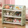 KWPZQEB Toy Storage Organizer with 6 Removable Bins, Multi-functional Toy Storage for Kids' Rooms, Playrooms, and Nurseries - 2 of 4