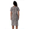 Just Love Womens Short Sleeve Nightgown  - Sleep Dress with Bow -  Black - Paisley Medium - 3 of 3