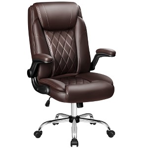 LACOO Faux Leather Executive Office Chairs with Adjustable Armrest - 1 of 4