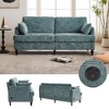 Okak Modern Chenille 2-Seater Loveseat Sofa with 2 Pillows & Sturdy Soild Wood Feets,Upholstered Armchair Sofa Couch for Living Room - 3 of 4