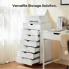 SKRAN 7 Drawer Chest, Storage Cabinet Dressers, Dressers Storage Cabinets With Wheels, Wood Organization Furniture For Office, Home - 4 of 4
