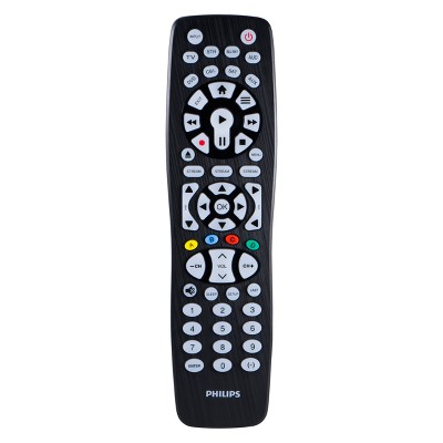 Philips 8 Device Elite Plus Backlit Universal Remote Control - Brushed Black