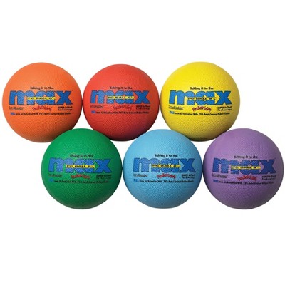 Sportime Max Playground Balls, 8-1/2 Inches, Multiple Colors, Set of 6