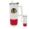 NHL Chicago Blackhawks White Colossus Travel Mug with Team Color Silicon Gripe - 40oz - 3 of 4