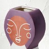 Ceramic Hand Painted Face Vase Purple - Opalhouse™ designed with Jungalow™ - image 3 of 4