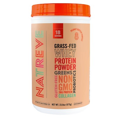 Natreve Whey Protein Powder - Peanut Butter Parfait - 23.8oz