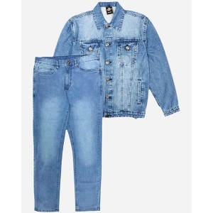 Men's Denim Classic Jean Suit 2-Piece Outfit Jacket & Pants - 1 of 4