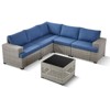 Outdoor Sectional Sofa Patio Furniture Sets with Thickened Cushions - 3 of 4