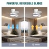 Ludomide Flush Mount  Ceiling Fans with Lights, 26" Low Profile Ceiling Fan with Remote for Bedroom Kitchen Kids Room - 4 of 4