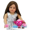 Sophia’s 17 Piece Tea Set with Petit Four Cakes for 18" Dolls, Pink - image 3 of 4