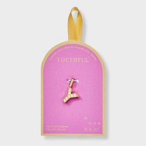 14K Gold Dipped Pearl Letter Charm - A New Day™ Gold - 1 of 2