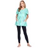 Casual Nights Women's Snap Front Smock Cobbler Woven Scrub Apron Top with Pockets - Blue Plaid - 3X-Large - 4 of 4