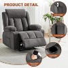 Gray Manual Massage Heated Recliner Chair, 8-Point Vibration & Lumbar Heating, Swivel Glider Rocking Chair, Comfortable Lounge Chair - 3 of 4