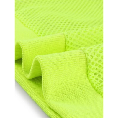 INSPIRE CHIC Women's Zip Up Long Sleeve Mesh Sheer Hoodie Bomber Jackets 2 Packs Neon Yellow/Black Small — фото 5