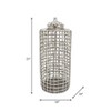 Aluminum Decorative Jar with Lid - Modern Glam Metal Accent for Home & Office - Openwork Cage Design -Tabletop or Shelf Decor - Silver - 4 of 4