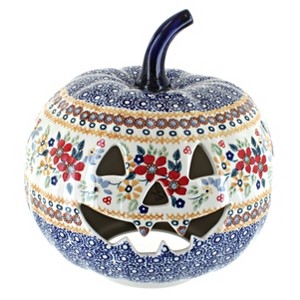 Blue Rose Polish Pottery L022-Manufaktura Large Pumpkin - 1 of 3