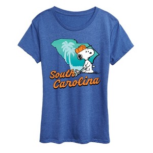 Women's - Peanuts - South Carolina Snoopy Short Sleeve Graphic T-Shirt - 1 of 4
