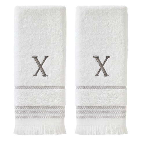 2pc Casual Monogram 'x' Hand Towels - Skl Home : Target