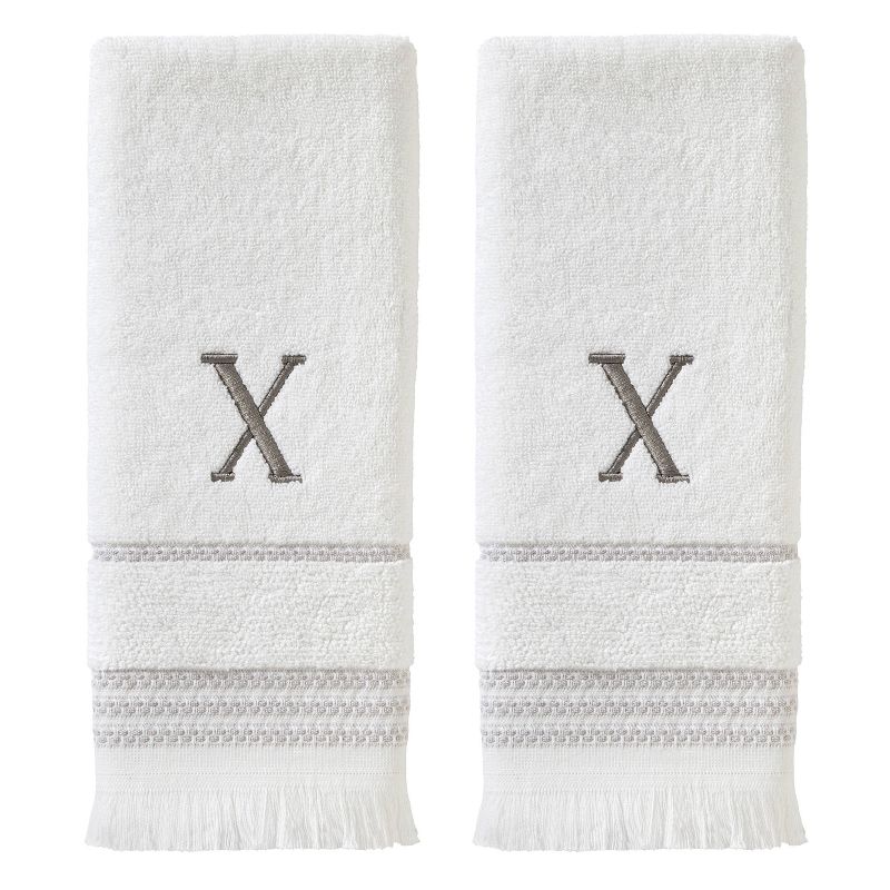 2pc Casual Monogram &#39;X&#39; Hand Towels - SKL Home, 1 of 4
