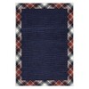 Modern Checkered Bordered Area Rug Machine Washable Rug Low Pile Throw Carpet Non Slip Non Shedding Floor Cover - 2 of 4
