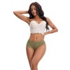 INSPIRE CHIC Women's Mid Rise Breathable Soft Lace Overlay Underwear Seamless Hipster Briefs - 4 of 4