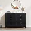 6 Drawer Dresser for Bedroom, Chest of Drawer Dresser for 48 inch TV, Modern Wood Organizer TV Stand for Living Room, Entryway, Hallway - 4 of 4