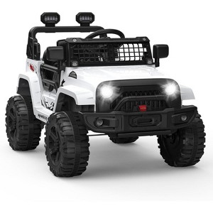 coucheta 12V Kids Ride on Truck Car with Parent Remote Control, Electric Off-Road Toy Car with Bluetooth, 3 Speed Mode and LED Lights,Battery Powered - 1 of 4