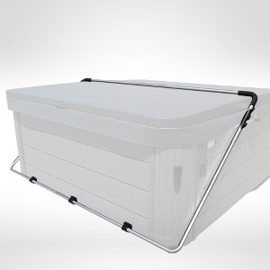 Puri Tech Fold Spa & Hot Tub Cover Lift System Silver Bottom or Deck Mount with Mounting Brackets Powder Coated Aluminum Fits Most Spas & Hot Tubs - 1 of 4