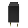 NicBex Stylish Buffet Cabinet with Storage Minimalist Kitchen Sideboard with Wave Geometric Design, Conical Legs, Adjustable Shelves - 4 of 4