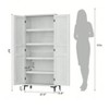 63" Tall Storage Cabinet, 5-Tier Pantry with 4 Adjustable Shelves - 4 of 4