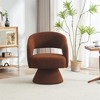 Swivel Accent Chair Armchair, Round Barrel Chair in Fabric for Living Room Bedroom - 2 of 4