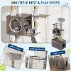 Nasitip 67-Inch Cat Tree with Hidden Litter Box, Multi-Level Tower with Perch, Condo, Hammock & Scratching Posts – Gray - 3 of 4
