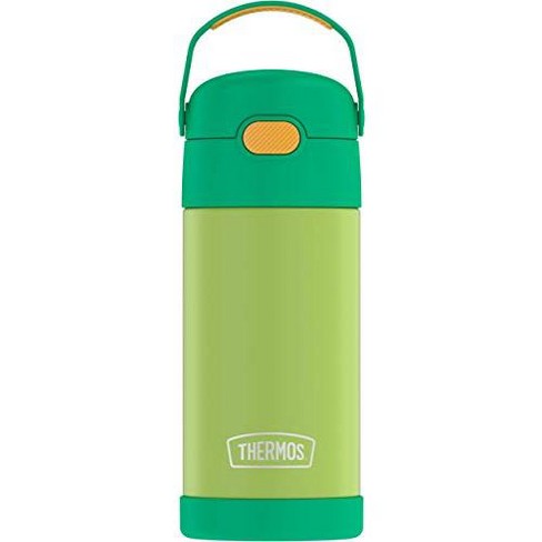 THERMOS FUNTAINER 12 Ounce Stainless Steel Vacuum Insulated Kids Straw  Bottle, Lime