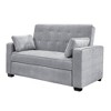 Andrea Convertible Futon Sleeper Sofa Light Gray - Serta - image 4 of 4