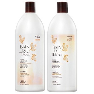 Bain de Terre Passion Flower Color Preserving Shampoo & Conditioner (33.8 oz XXL LITER) - DUO SET KIT for Color-Treated Hair - 1 of 4