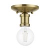 Livex Lighting Lansdale 1 - Light Flush Mount in  Antique Brass - 3 of 4
