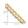 Black Bow Jewelry 4.75mm 14K Yellow Gold Solid Lightweight Flat Curb Chain Bracelet - 4 of 4