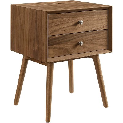 Modway Ember Wood Nightstand With USB Ports