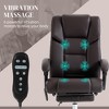 TiramisuBest 6-Vibration, Heated Brown PU Leather Reclining Office Chair with Adjustable Height - 4 of 4