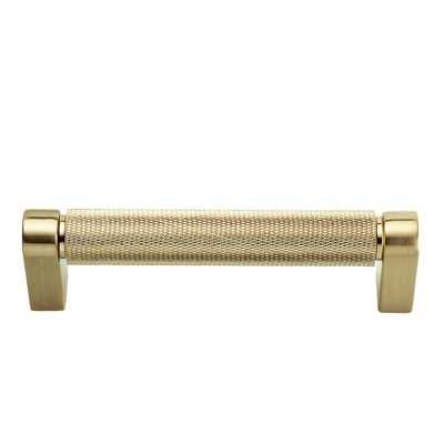 Kent Satin Brass 4" Knurled Bar Pull Multipack