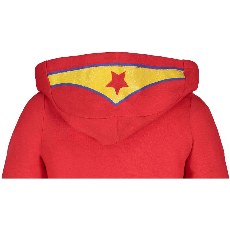 DC Comics Justice League Wonder Woman Big Girls Zip Up Costume Hoodie Red 10-12, 4 of 8