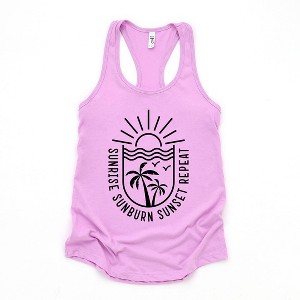 Simply Sage Market Women's Sunrise Sunburn Sunset Repeat Beachscape Racerback Graphic Tee - 1 of 2