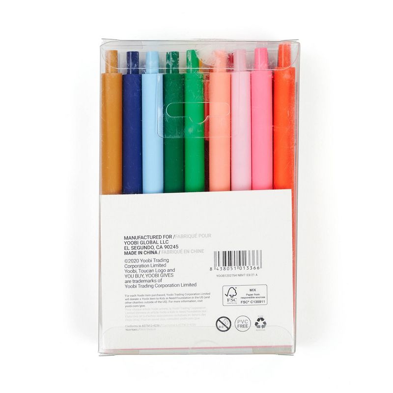 18ct Rollerball Gel Pens Retractable Multicolored  - Yoobi&#8482;, 6 of 12